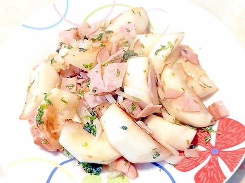 時短で!焼きカブとハムの簡単ホットサラダ♪